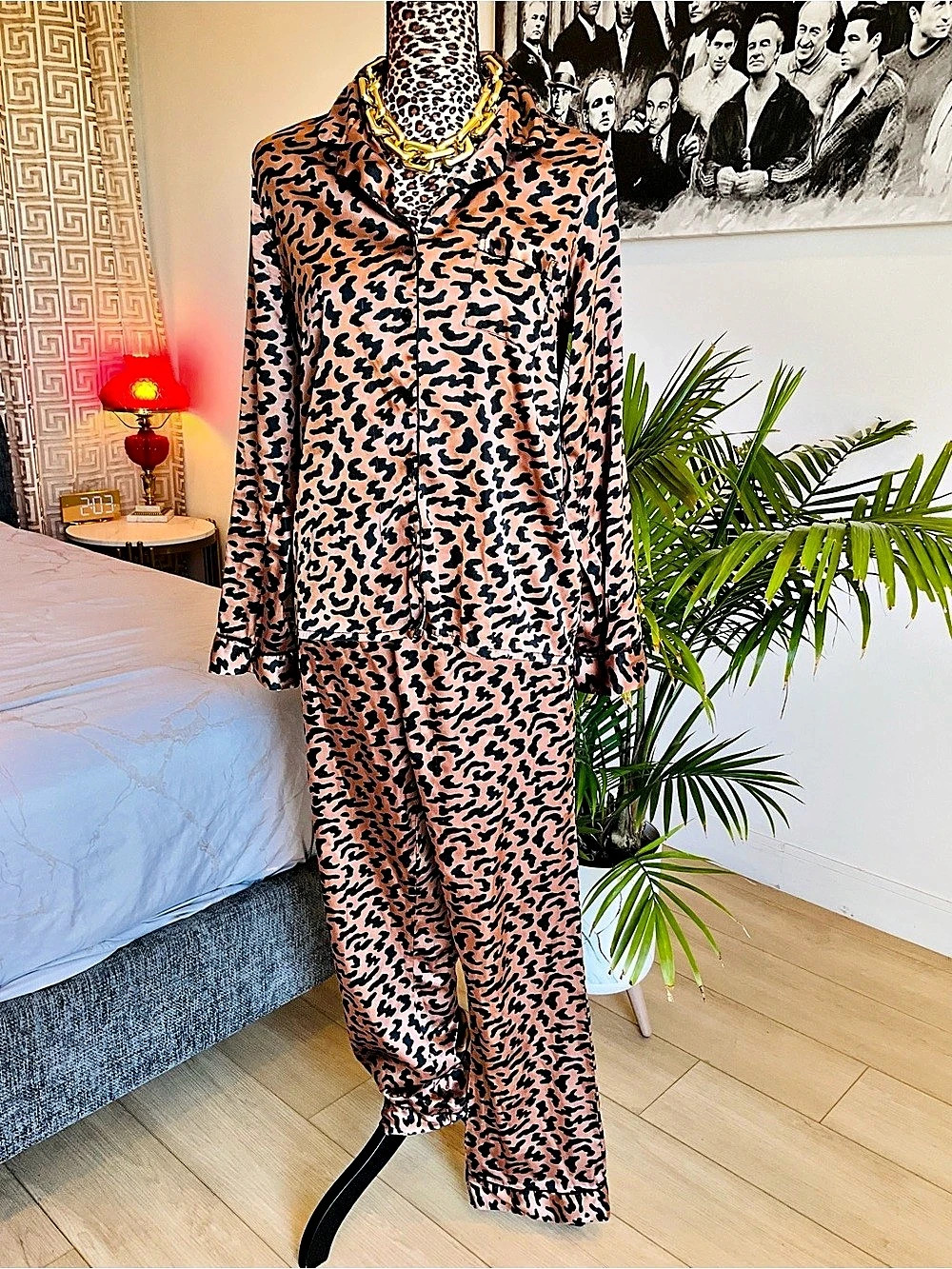 Rachel Zoe Leopard Print Pajama Set - Picture 3 of 8